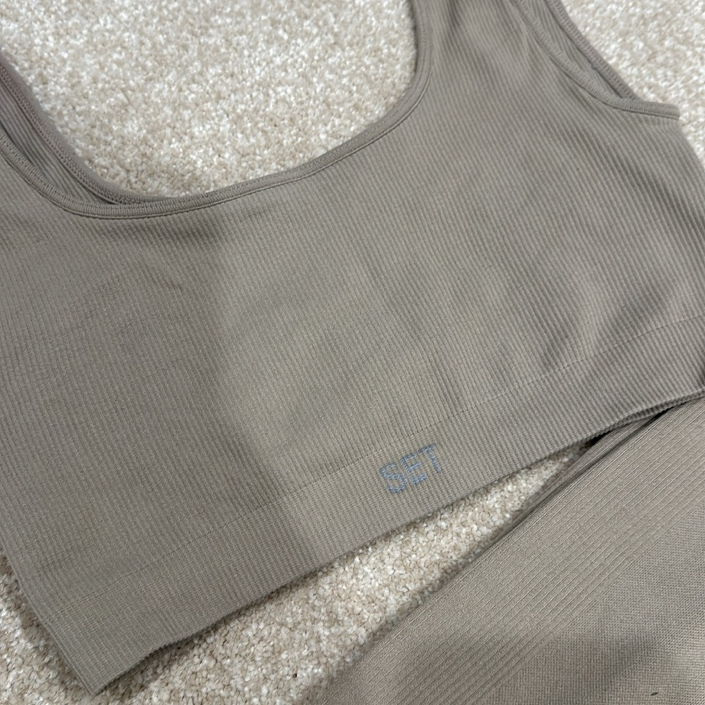 Set Active Ribbed Matching Set, Size Small - Picture 2 of 6